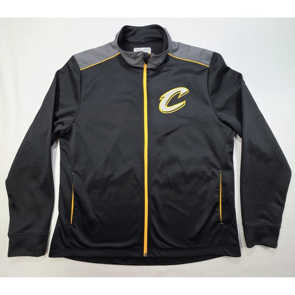 Cleveland Cavaliers Jacket Mens L Full‎ Zip Fleece Lined Reflective LIMITED USE